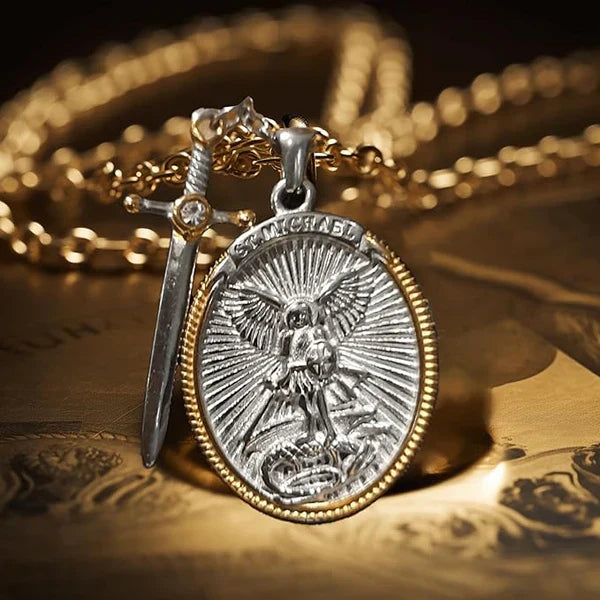 🕊️ Collar del Arcángel San Miguel + 🎁 GRATIS