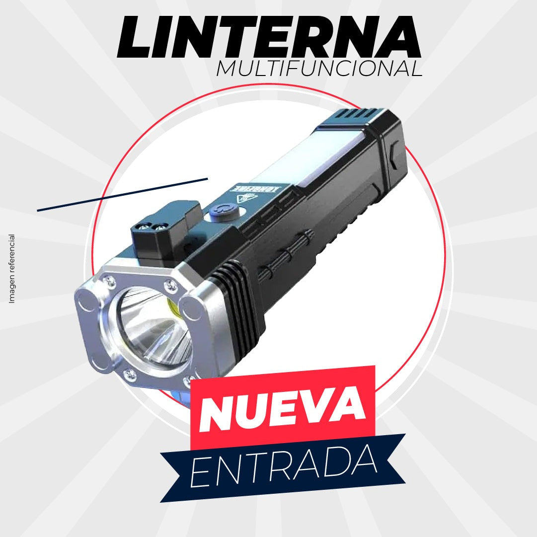 🔦 Linterna Táctica Profesional 4 en 1 Recargable