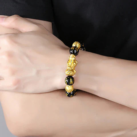 ✨ Pulsera Pi Xiu de Obsidiana 🖤 Brazalete de Energía y Protección 🛡️💫