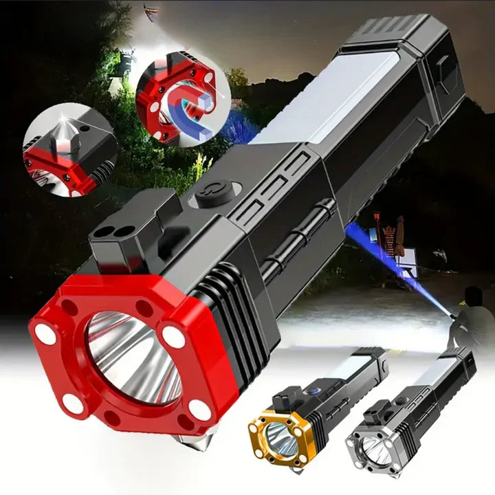 🔦 Linterna Táctica Profesional 4 en 1 Recargable