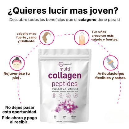 🧬 Complejo de Péptidos Multi Colágeno - Belleza, Fuerza y Vitalidad ✨