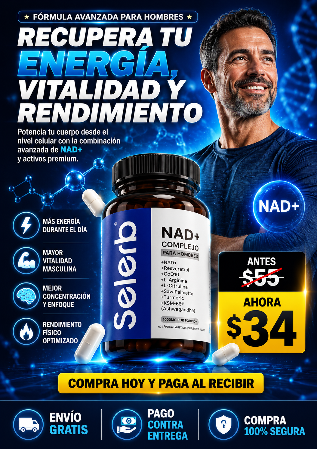 Selerb® NAD+ Complejo para hombres
