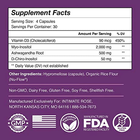 Suplemento Myo-Inositol & D-Chiro Inositol  (120 Cápsulas 100% Original)